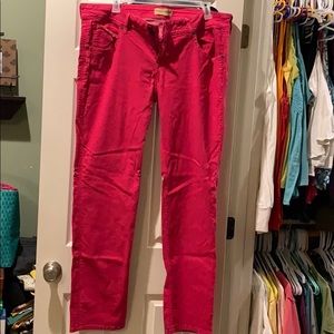 Hot pink straight jeans size 22